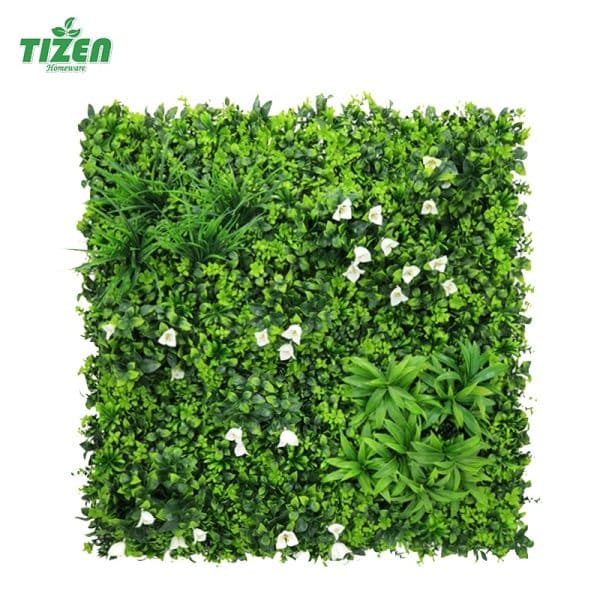 Tizen OEM/ODM Wholesale artificial vines for decoration plastic hedge topiary panels garden green home decor artificial plant grass wall