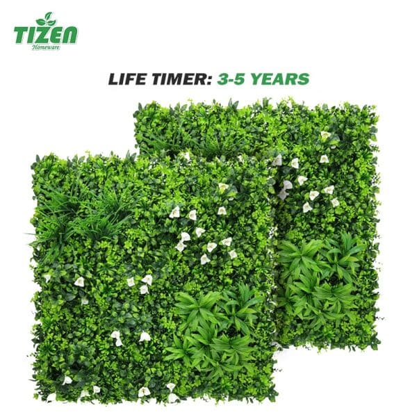 Tizen OEM/ODM Wholesale artificial vines for decoration plastic hedge topiary panels garden green home decor artificial plant grass wall - Image 2