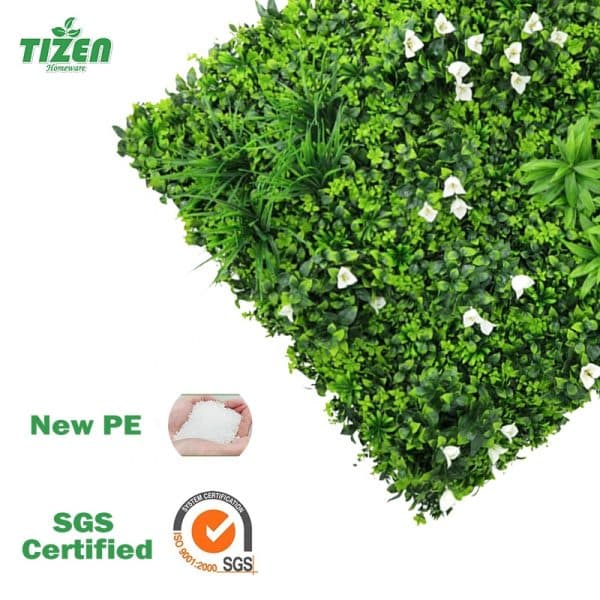 Tizen OEM/ODM Wholesale artificial vines for decoration plastic hedge topiary panels garden green home decor artificial plant grass wall - Image 3