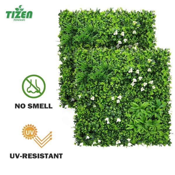 Tizen OEM/ODM Wholesale artificial vines for decoration plastic hedge topiary panels garden green home decor artificial plant grass wall - Image 4