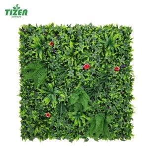 Tizen UV resistant fake grass for fence indoor outdoor garden decoration flowers for hanging Artificial plants grass wall