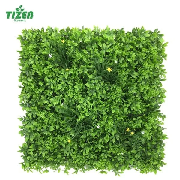 Tizen Fire Proof Materials Artificial Plant Decoration Green Plant Wall Backdrop Grass wall